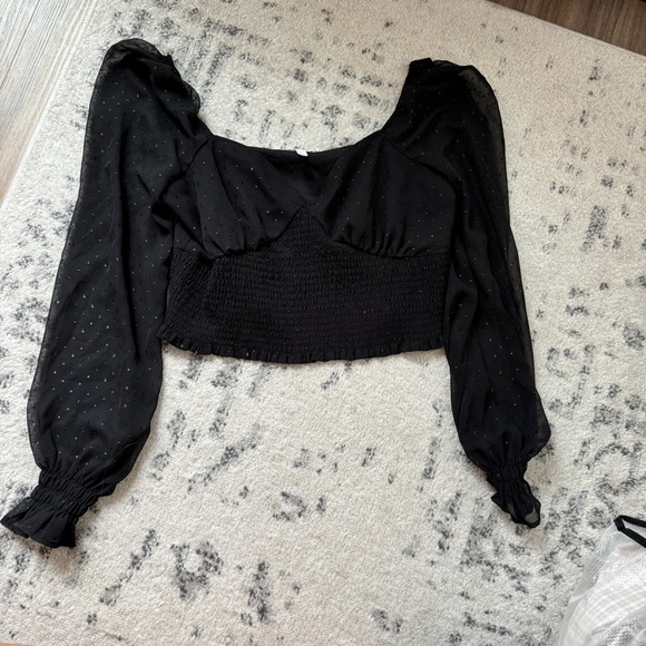 Leith Long-Sleeve Sheer Top - Picture 5 of 5